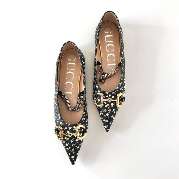 Gucci x Liberty Floral Horsebit Maryjane Pointed Toe Ballet Flats 36.5 - Picture 3 of 8